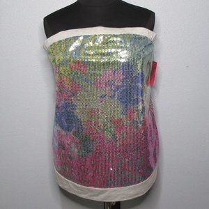 Sequin Tube Top with Elastic Band